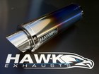 Suzuki GSX 1400 2005 - 2008  Hawk Colour Titanium Round GP Race Exhaust
