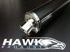 GSXR 1000 K5 - K6, 05 - 06 Hawk Powder Black Oval Street Legal Exhaust