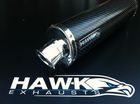 BMW S1000RR 2009 - 2014 with decat system fitted Hawk Carbon Fibre Oval Street Legal Exhaust