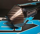 Street Triple 2007-2012 Low Down Single Conversion  Hawk Carbon Outlet Stainless Steel Oval Street Legal Exhaust