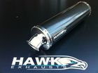 Yamaha YZF R1 2009 onwards Pair of Hawk Carbon Fibre Round Street Legal Exhausts
