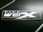 A Pair of Pipewerx Small Foil Stickers 90x25mm
